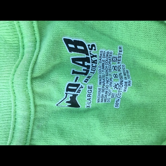 D-Labs Dr lucky nice green swag green tshirt - Picture 3 of 3